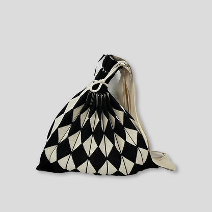 Pleated Knit Drawstring Bucket - Shopdayla Wholesale - #7826