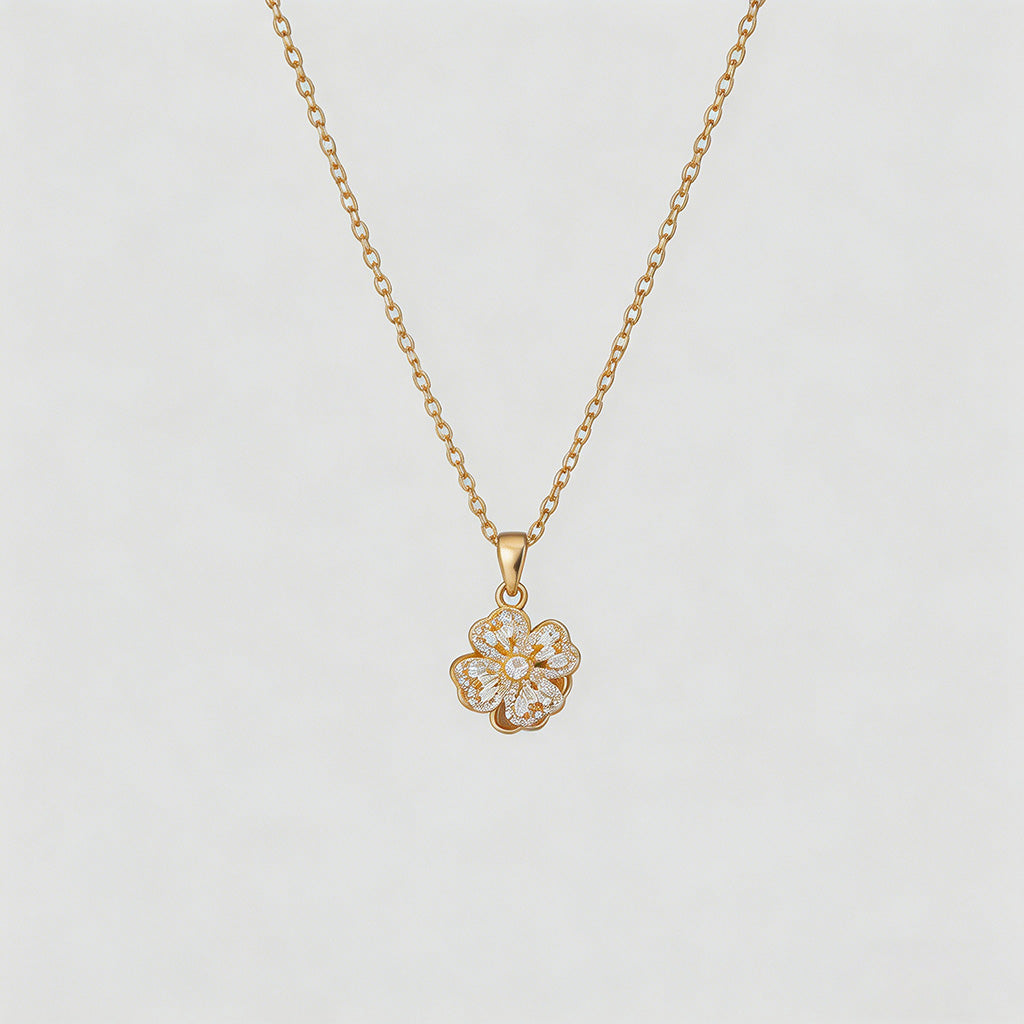 Four-Leaf Clover Pendant Neckl - Shopdayla Wholesale - #4594