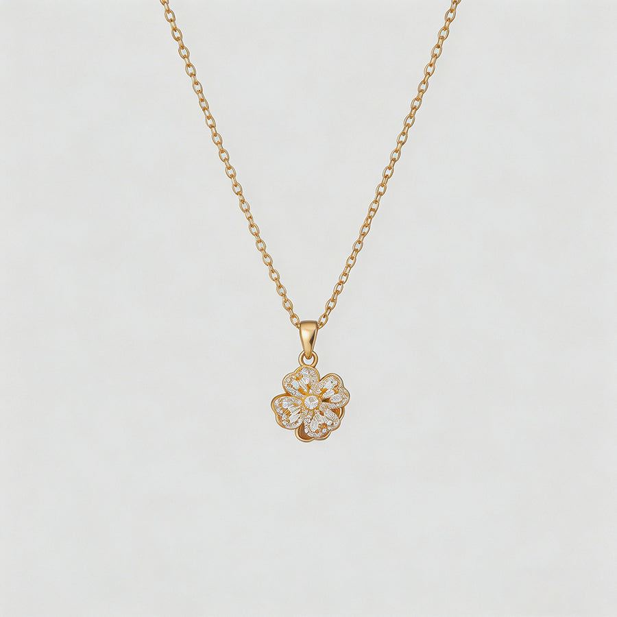 Four-Leaf Clover Pendant Neckl - Shopdayla Wholesale - #4594