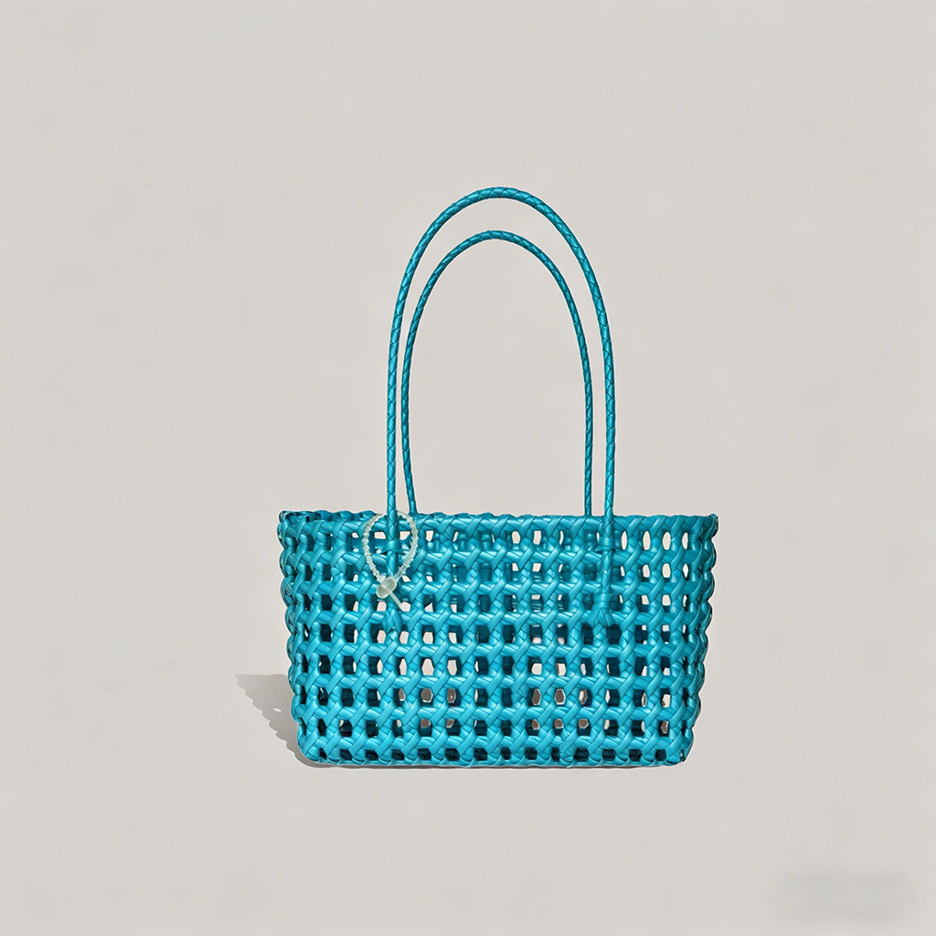 Solid Color Woven Hollow Tote - Shopdayla Wholesale - #4722