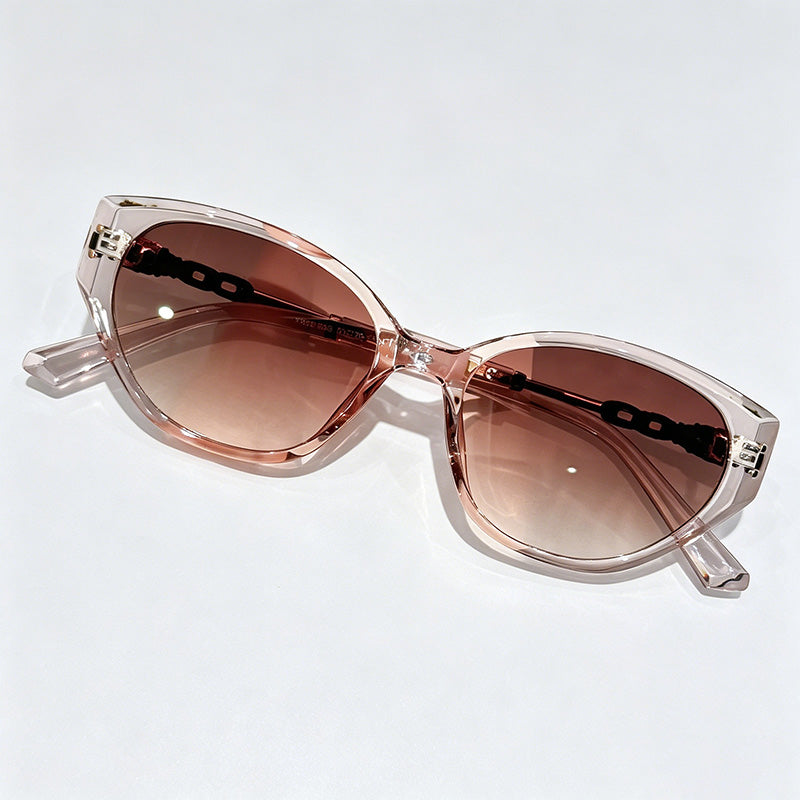 Cat-Eye Narrow Frame Sunglasses