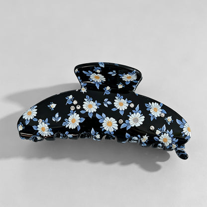 Fresh Floral Pattern Claw Clip
