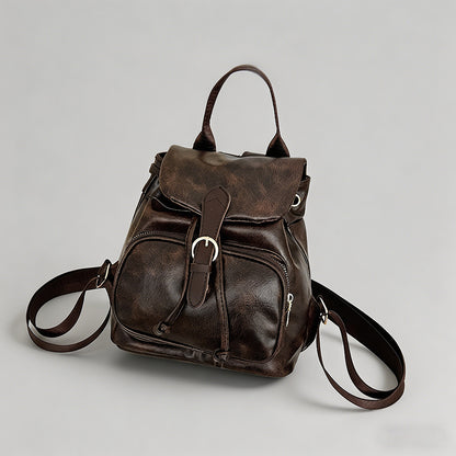 Vintage Faux Leather Drawstrin - Shopdayla Wholesale - #6882