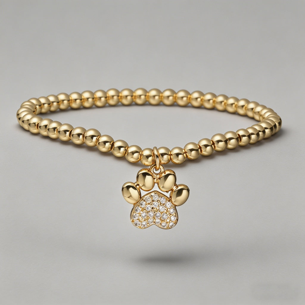 Paw Print Beaded Stretch Brace - Shopdayla Wholesale - #8722