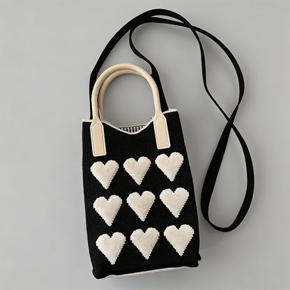 Vintage Knit Argyle Tote Bag - Shopdayla Wholesale - #8194