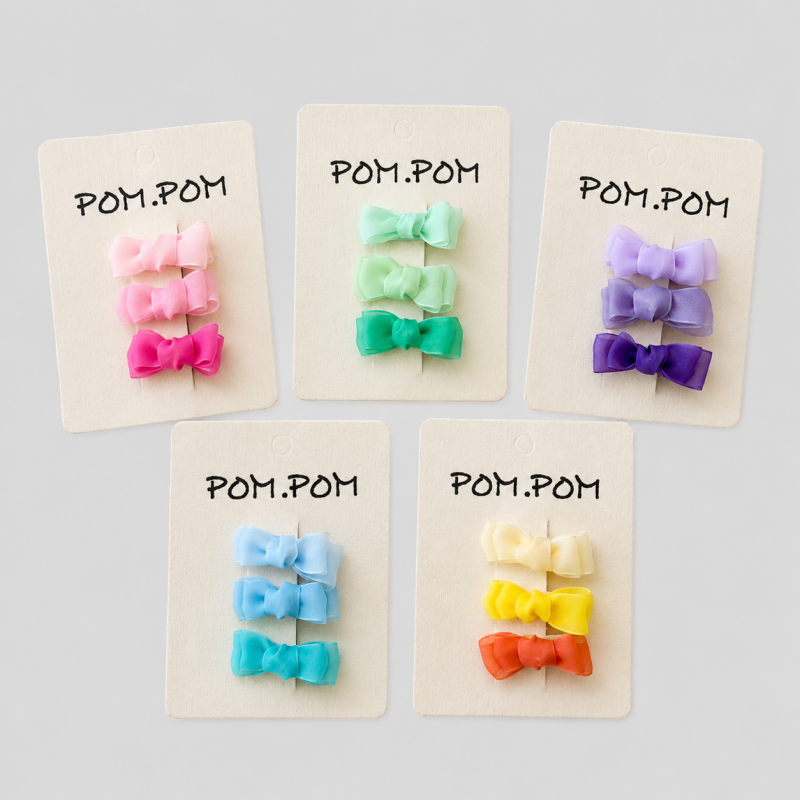 3Pcs Gradient Colorful Mesh Bo - Shopdayla Wholesale - #1218