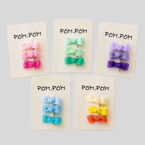 3Pcs Gradient Colorful Mesh Bo - Shopdayla Wholesale - #1218