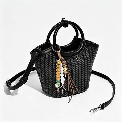 Woven Ring Handle Bag
