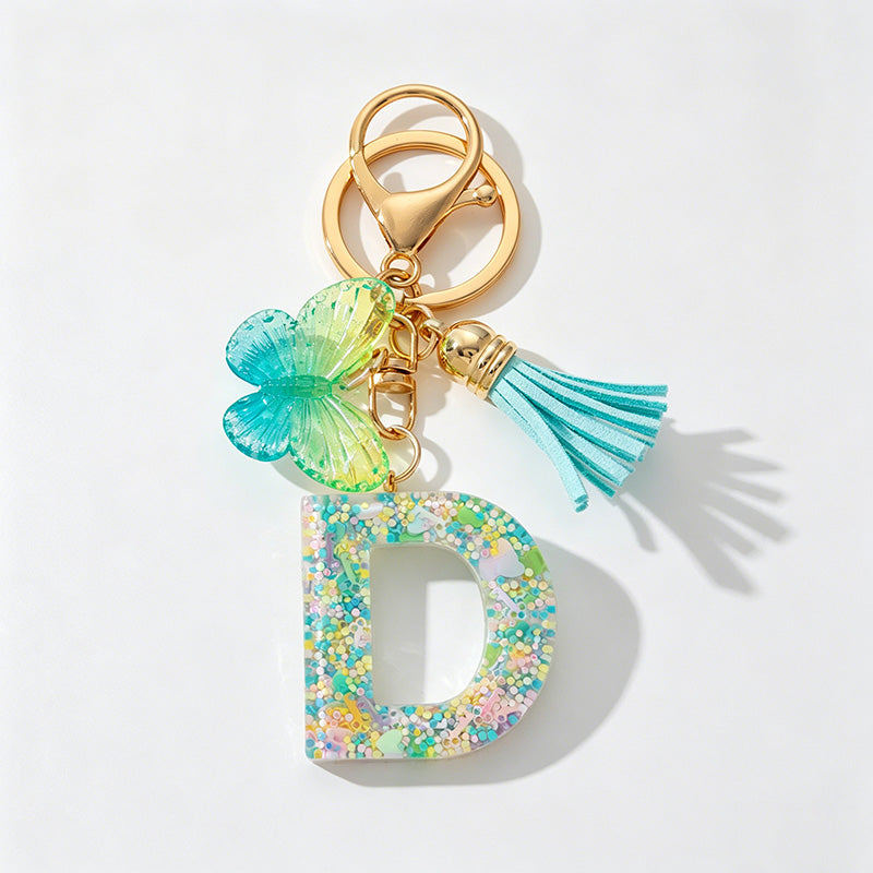 26 Letters Resin Butterfly Cha - Shopdayla Wholesale - #2498