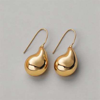 Polished Gold Teardrop Drop Ea - Shopdayla Wholesale - #1122