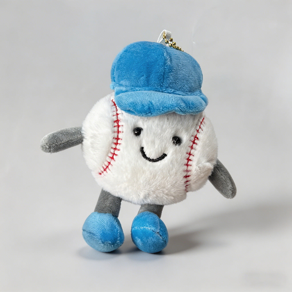 Baseball Plush Keychain Charm