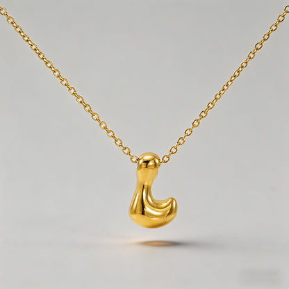 3D Bubble Letter Initial Neckl - Shopdayla Wholesale - #0594