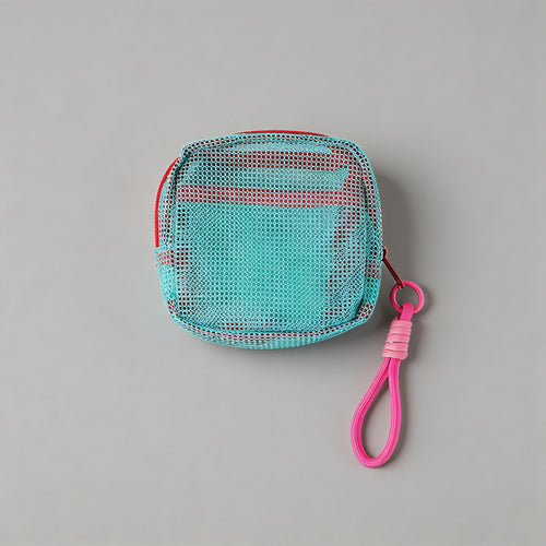 Block Mesh Mini Pouch - Shopdayla Wholesale - #1298