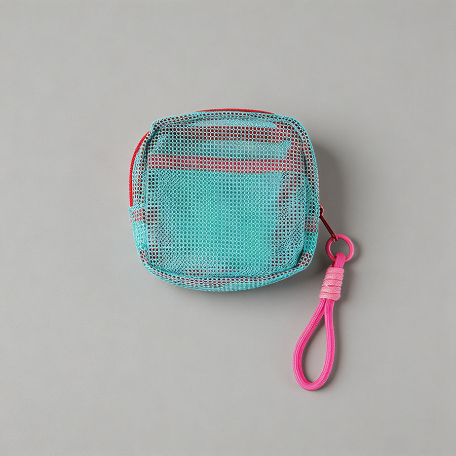 Block Mesh Mini Pouch - Shopdayla Wholesale - #1298