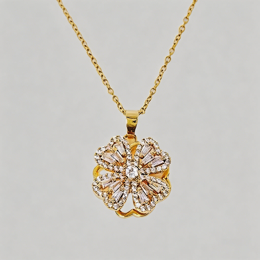Four-Leaf Clover Pendant Neckl - Shopdayla Wholesale - #2898