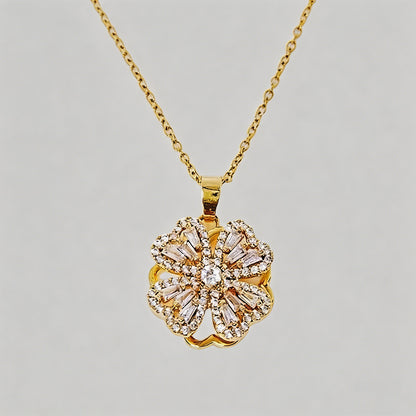 Four-Leaf Clover Pendant Neckl - Shopdayla Wholesale - #2898