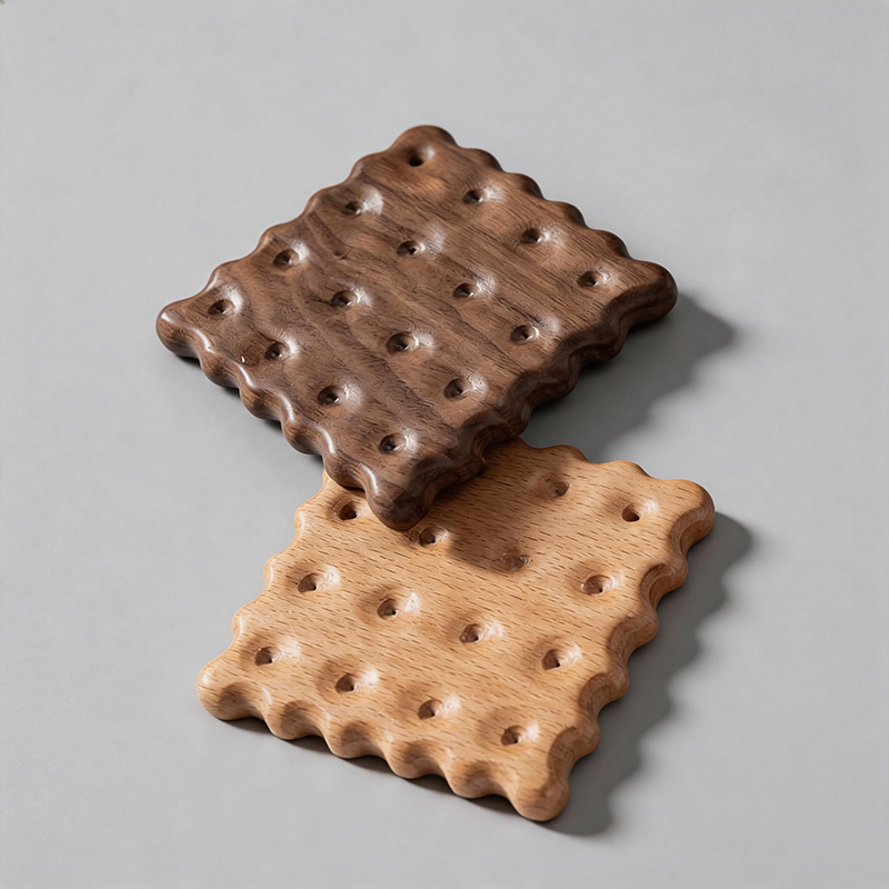 Creative Solid Wood Biscuit‑Sh - Shopdayla Wholesale - #9042