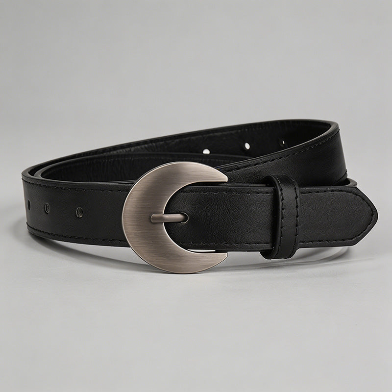Moon Buckle Casual Belt - Shopdayla Wholesale - #3170