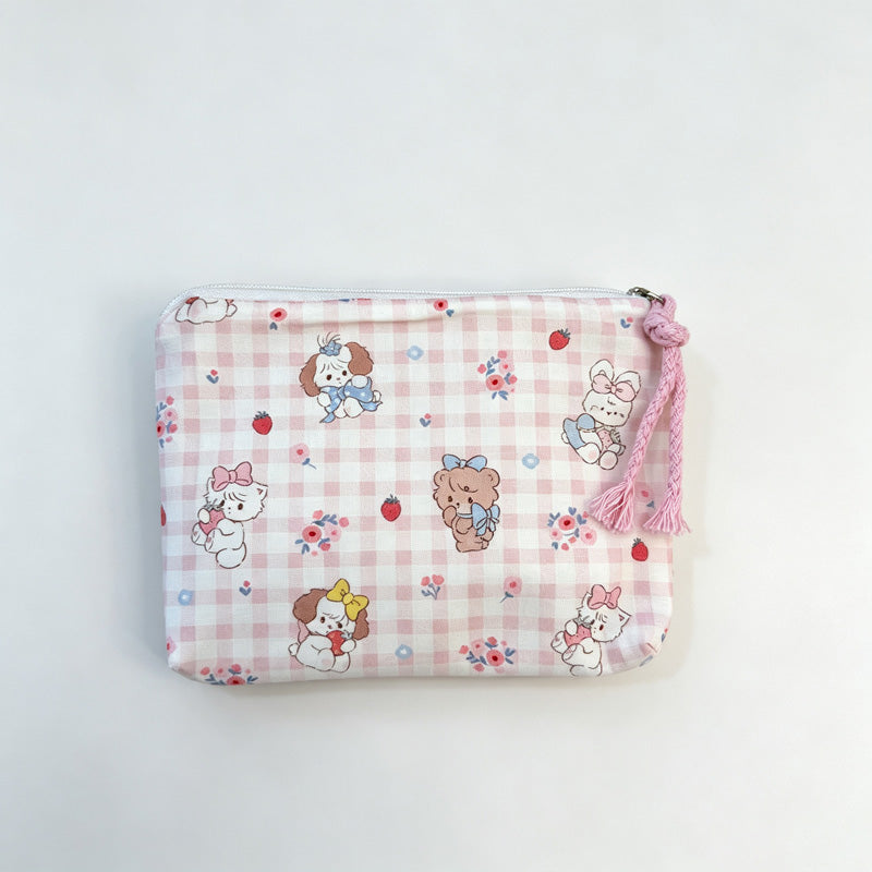 Everyday Grid Printed Mini Pouch