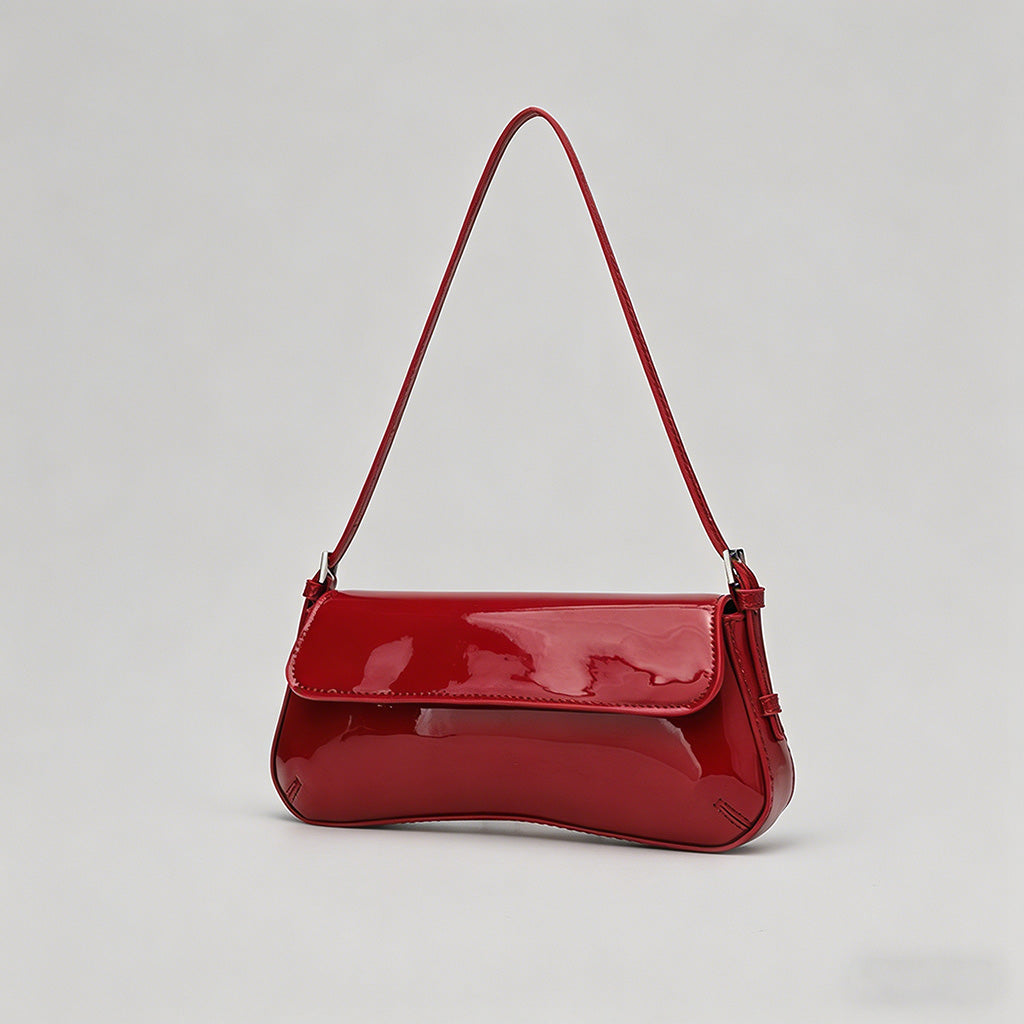 Patent Leather Baguette Should - Shopdayla Wholesale - #4162
