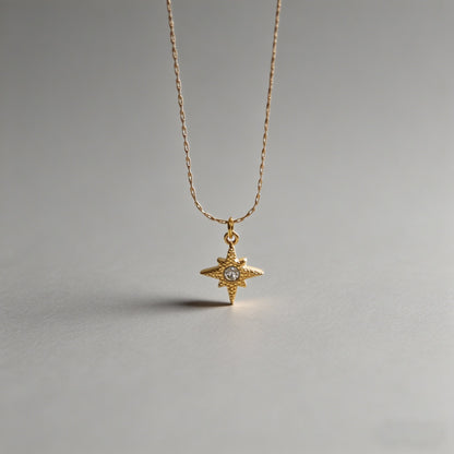 Textured North Star Pendant Ne - Shopdayla Wholesale - #9666
