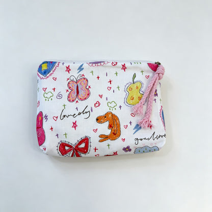 Everyday Grid Printed Mini Pouch