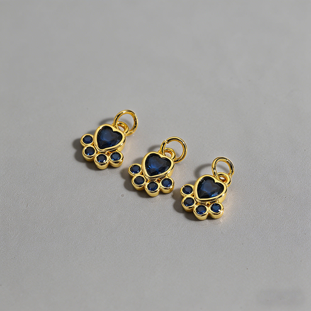 18K Gold Plated Cat Paw Heart - Shopdayla Wholesale - #4386