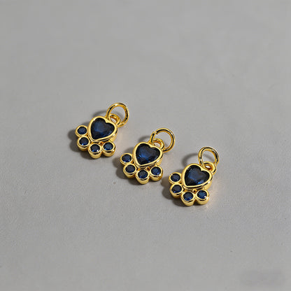 18K Gold Plated Cat Paw Heart - Shopdayla Wholesale - #4386