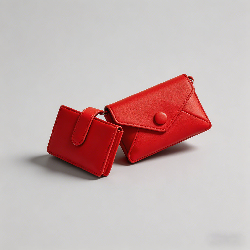 Minimalist Dual-Pouch Genuine - Shopdayla Wholesale - #6530