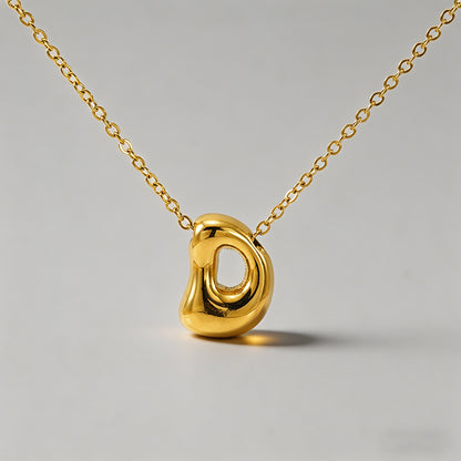 3 D Bubble Letter Necklace