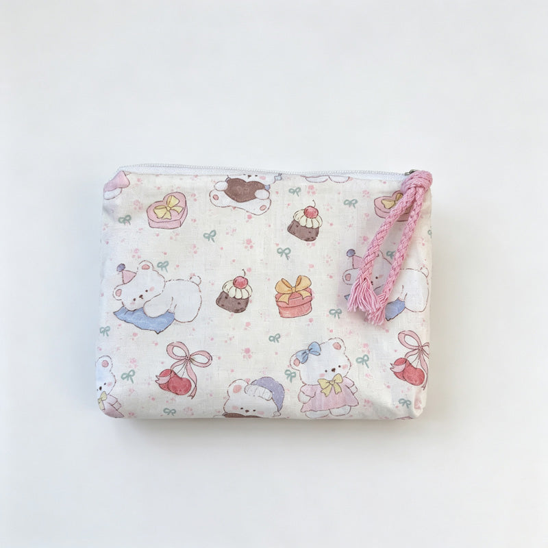 Everyday Grid Printed Mini Pouch