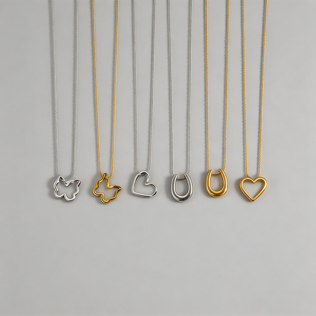 Open Shape Snake Chain Necklac - Shopdayla Wholesale - #3618