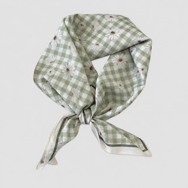 Floral Cotton Square Scarf Hea - Shopdayla Wholesale - #8610
