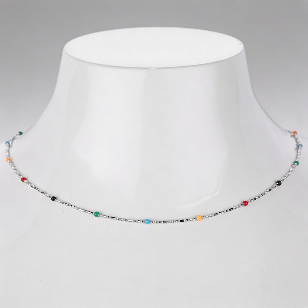 Multicolor Enamel Bead Sparkle - Shopdayla Wholesale - #6610