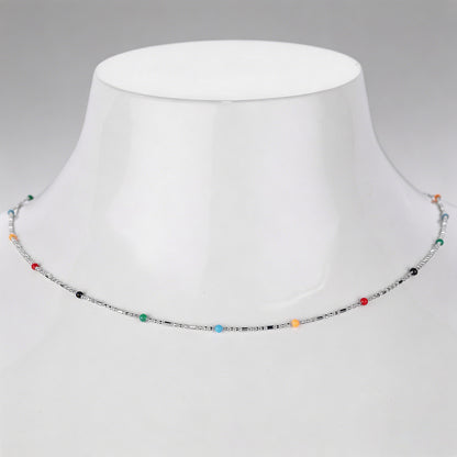 Multicolor Enamel Bead Sparkle - Shopdayla Wholesale - #6610