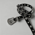 Rhinestone Glitter PU Belt - Shopdayla Wholesale - #7042