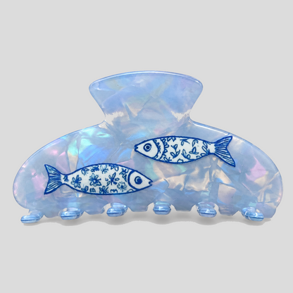 Starfish Shell Print Claw Clip