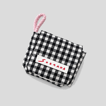 Gingham Earphone Mini Pouches