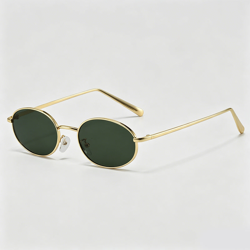 Retro Oval Vintage Metal Frame Sunglasses