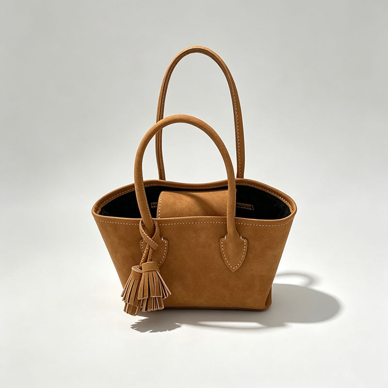 Vintage Suede Mini Tote Bag