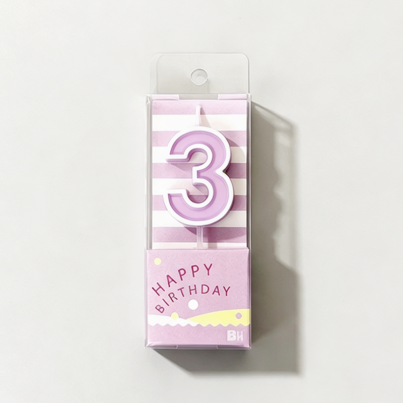 0-9 Pastel Candy Color Number Birthday Candles 10PCS Set
