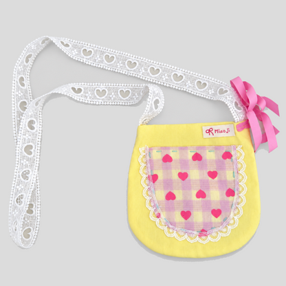 Floral Lace Crossbody Plaid Mini Purse