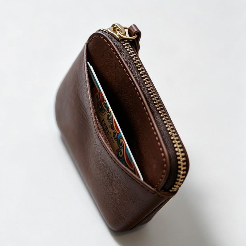 Faux PU Mini Zipper Coin Purse
