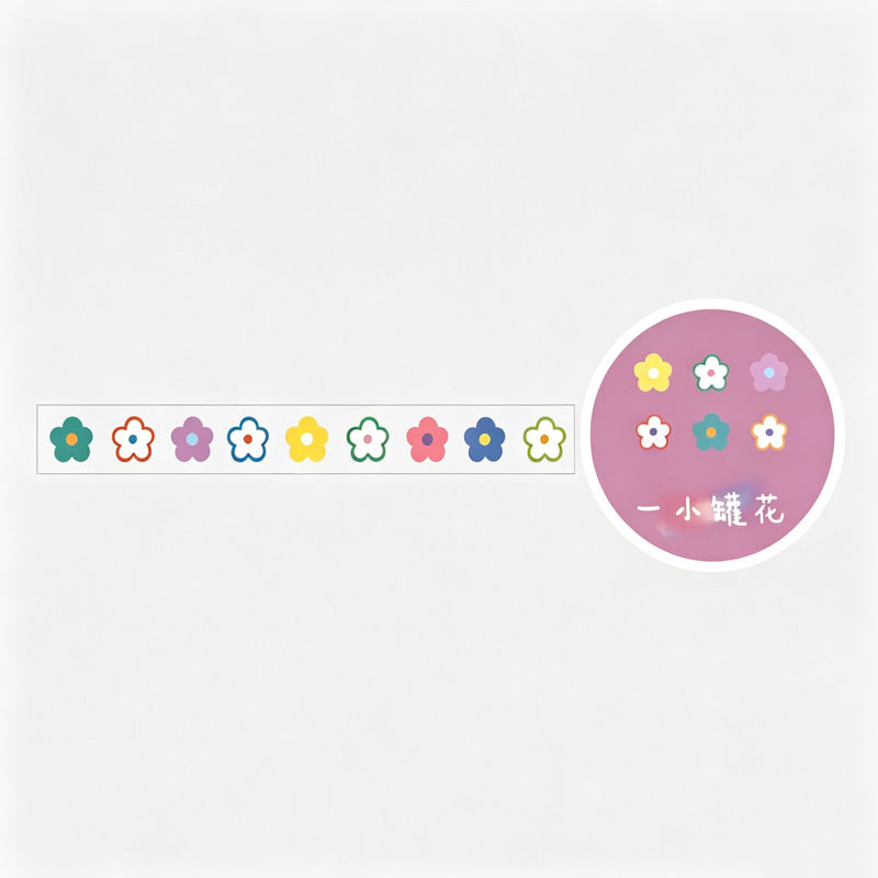 Die‑Cut Washi Tape Small Pattern Stickers