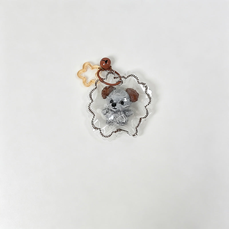 Mini Dog Squeeze Toy Keychain