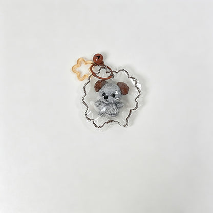 Mini Dog Squeeze Toy Keychain