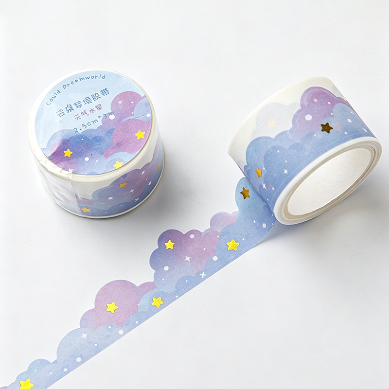 Die Cut Cloud Print Washi Tape