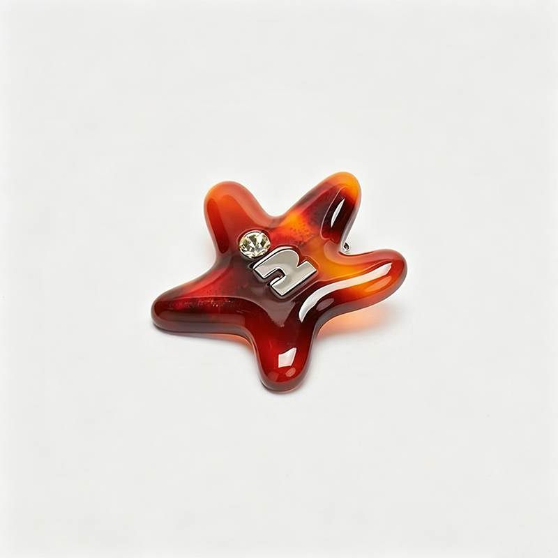 Starfish Shape Rhinestone Hair Clip
