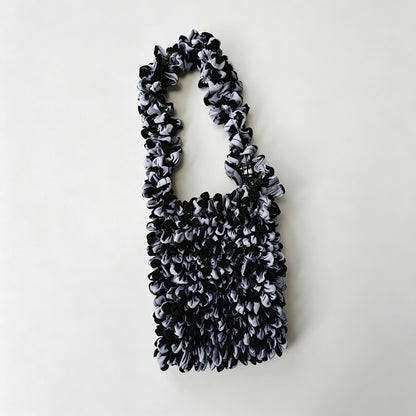 Textured Pleated Storage Tote Bag