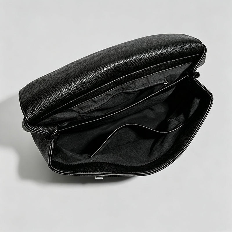 Litchi Grain Lock Clasp Shoulder Bag